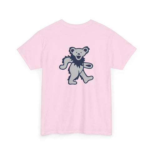 Grateful Dead - Front + Back Print - New York Yankees Classic Stealie / Dancing Bear T-Shirt - MLB - StealieShop